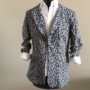 Alberto Makali cheetah print lightweight blazer